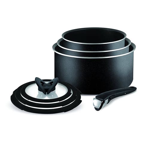 Tefal Ingenio Essential Non Stick 7pc Saucepan Pan Set Kitchen Cookware Black | eBay