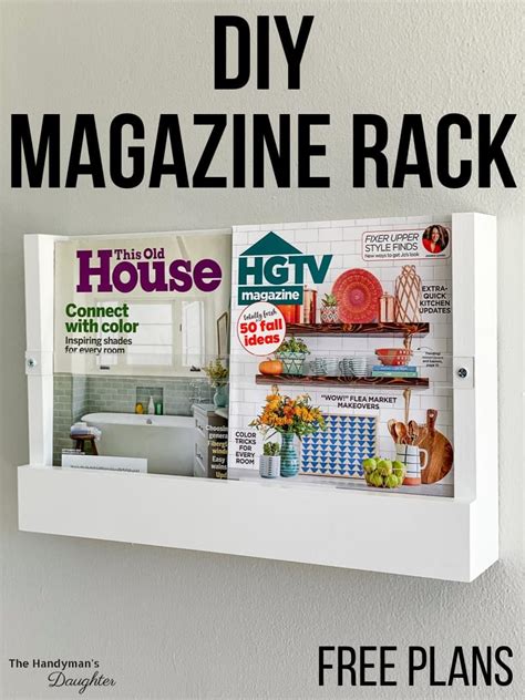 DIY Magazine Rack for the Wall [One Board Project] - The Handyman's Daughter