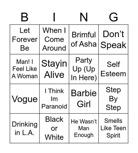 BINGO THEME Bingo Card