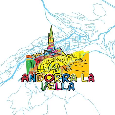 Andorra Travel Art Map | HEBSTREITS Sketches | Travel art, Map art, Travel logo