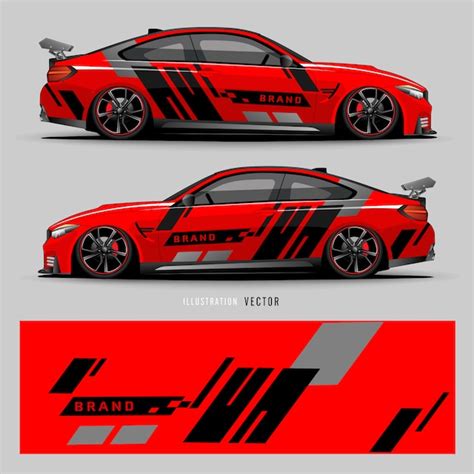 Premium Vector | Car decal. abstract lines with gray background design ...