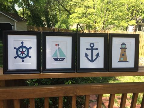 Framed nautical wall art