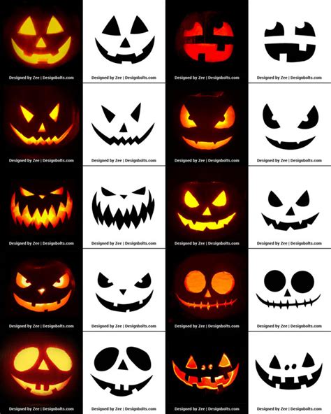 420+ Free Printable Halloween Pumpkin Carving Stencils, Patterns, Designs, Faces & Ideas