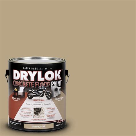 DRYLOK 1 gal. Bamboo Beige Latex Concrete Floor Paint-209156 - The Home ...