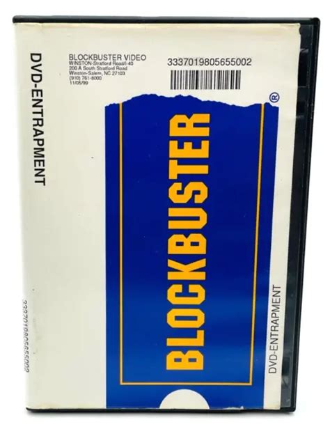 ENTRAPMENT FILM DVD Vintage Blockbuster Rental Case 1999 Winston Salem ...