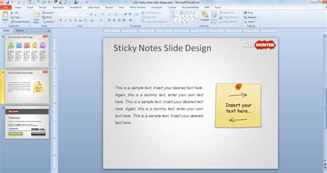 Free Sticky Notes PowerPoint Template - Free PowerPoint Templates - SlideHunter.com