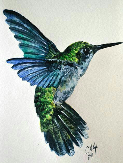 Pin by Maria Andrea González on Art | Watercolor hummingbird ...