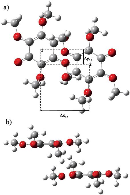 Representation of the side by side TMQ dimer configuration (dimer 1). | Download Scientific Diagram