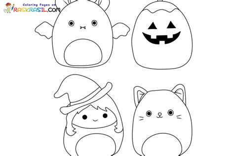 Halloween Squishmallow Coloring Pages