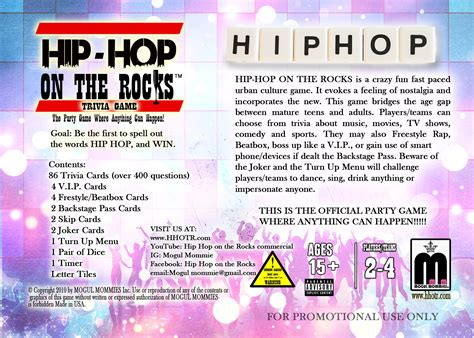 Hip Hop on Rocks Board Game Design on Behance