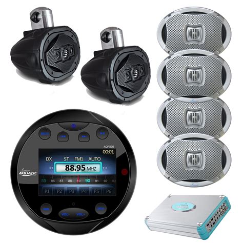 Lanzar Round Aquatic Waterproof Marine Stereo Boat In Dash Radio ...