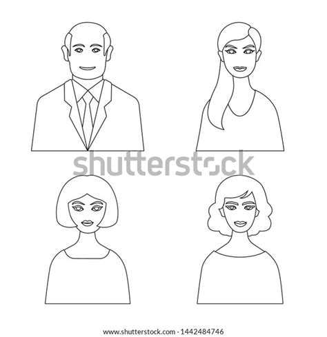 Bitmap Illustration Character Avatar Symbol Set Stock Illustration 1442484746 | Shutterstock