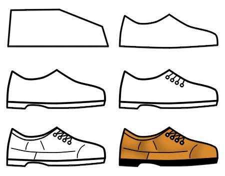 How To Draw Cartoon Shoes Made From Leather | Cartoon shoes, Shoes ...