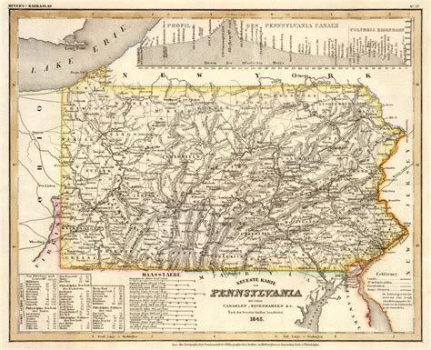 Pennsylvania Map Old Map of Pennsylvania Archival | Etsy