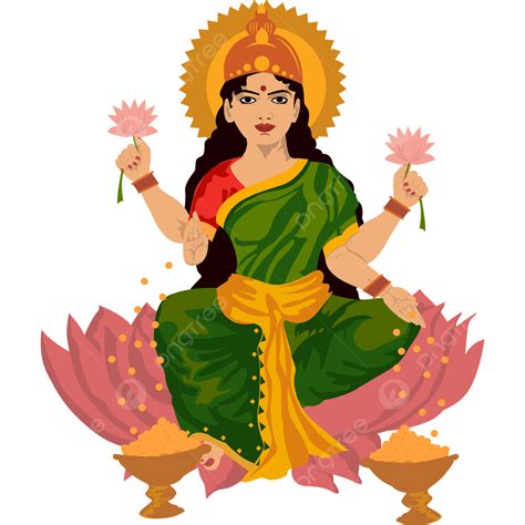 Goddess Laxmi Pooja Happy Diwali Celebration Vector Hd Images Free ...