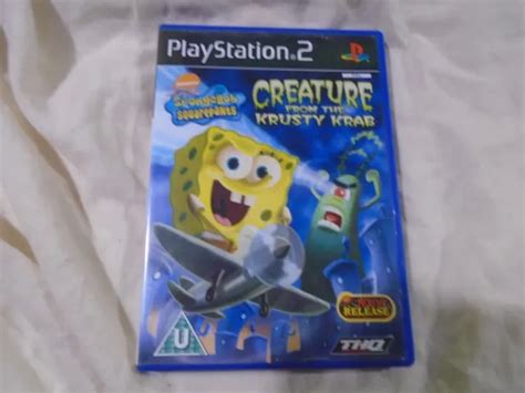 SPONGEBOB SQUAREPANTS CREATURE Krusty Krab PS2 COMPLETE MANUAL ...