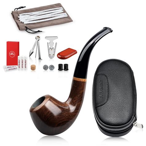 Buy Joyoldelf Smoking Pipes, Luxury Ebony Smoking Pipe Set, Deepened ...