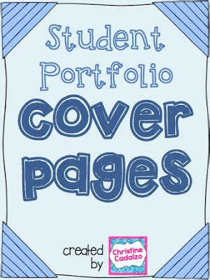 Student Portfolio Cover Page Template