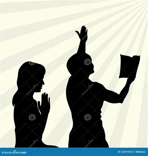 Silhouette of Praise and Worship To God. Stock Vector - Illustration of praise, icon: 122910152