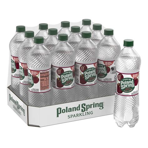 Poland Spring Sparkling Water, Black Cherry, 33.8 oz. Bottles (Pack of 12) - Walmart.com ...