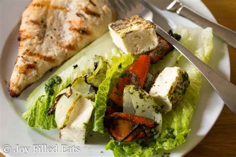 Grilled Paneer Salad - Low Carb, Grain Free, THM S - Joy Filled Eats