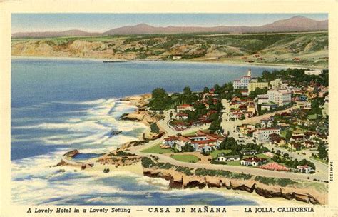 Casa de Manana Resort La Jolla California Vintage Postcard 1941 | California postcard, Postcard ...