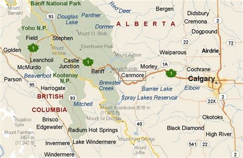 Where is Canmore, Alberta? see area map & more