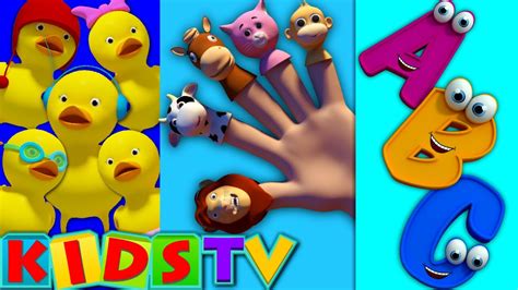 Five Little Ducks | Finger Family | Abc Songs Rhymes For kids | Video ...