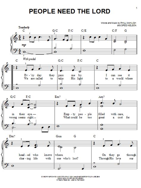 People Need The Lord | Sheet Music Direct