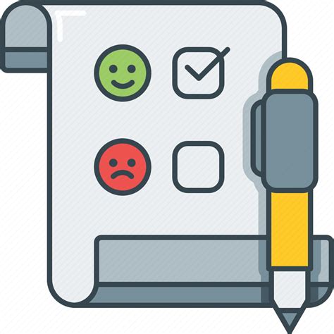 Emoji, frown, pen, questionnaire, smile, smiley, survey icon - Download on Iconfinder