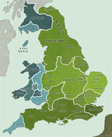 The Anglo-Saxon Kingdoms AD 700 | England map, Anglo saxon history, Map