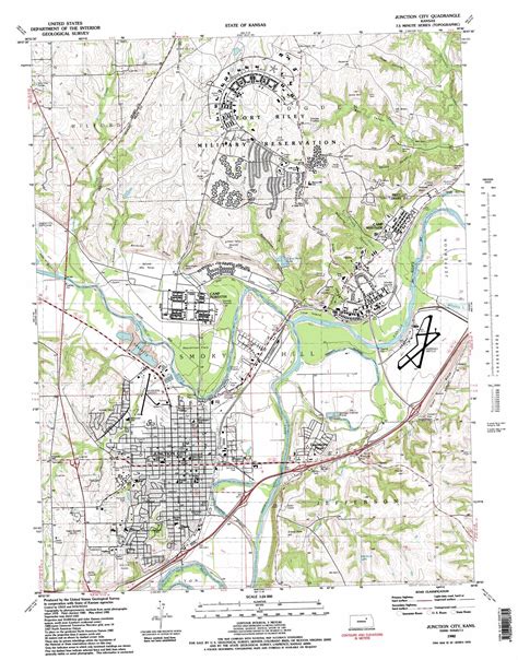 Junction City topographic map, KS - USGS Topo Quad 39096a7