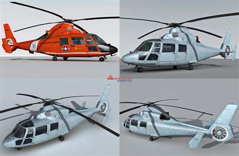 Eurocopter AS365 Dauphin 3d model