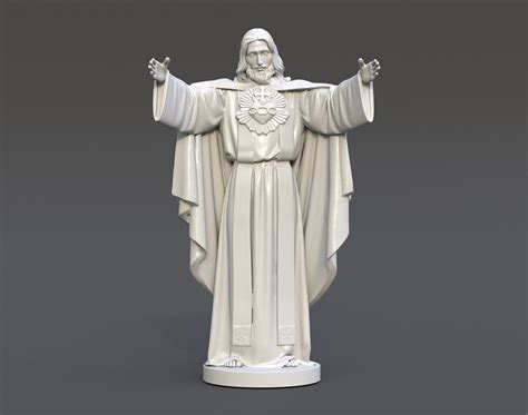 ArtStation - Jesus Sacred Heart Statue 220521 3D print model | Resources