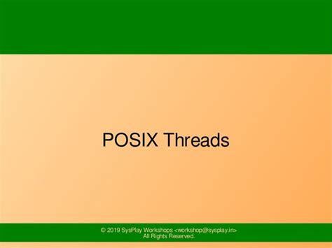 POSIX Threads