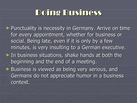 Business Etiquette of Germany