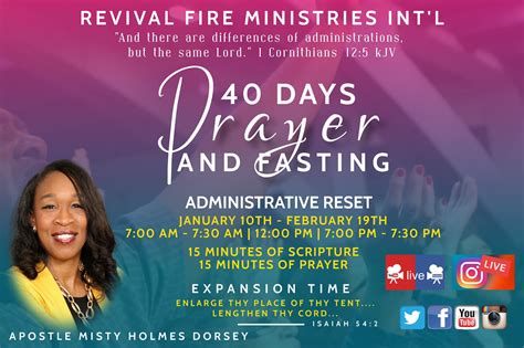 40 DAYS OF PRAYER... - Revival Fire Ministries International