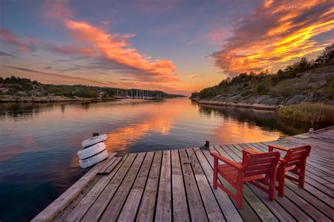 Wallpaper : sunlight, trees, landscape, sunset, sea, lake, water ...