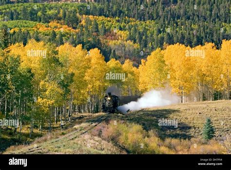 Cumbres & Toltec Rairoad and Fall colors near Chama, New Mexico USA ...