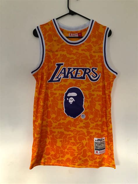 Retro Bape Lakers NBA Jersey 1996/97 - Etsy