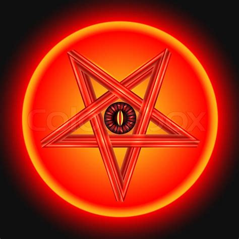 The Eye of Satan in The Metal Pentagram ... | Stock image | Colourbox