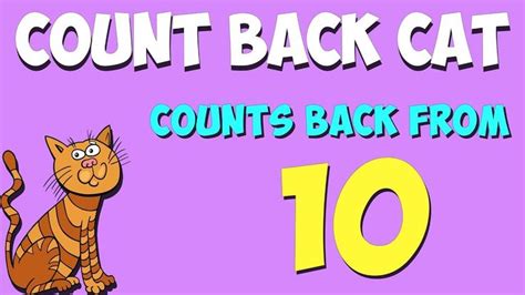 Count Back Cat (Counting Back From 10) | Counting songs, Math videos ...