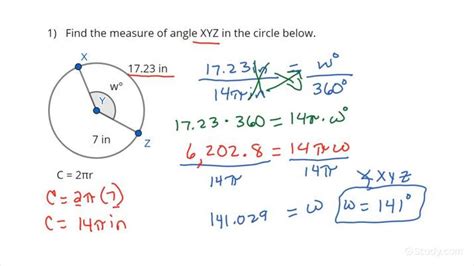 Measure Of An Arc Formula