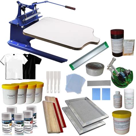 Techtongda 1 Color Screen Printing Press Kit DIY Silk Screen Prinert Supply Kit #006949 ...