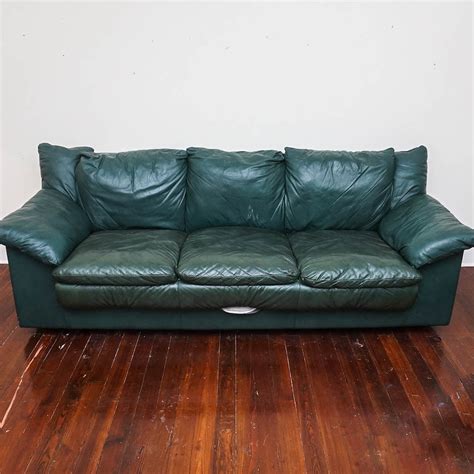 Green Faux Leather Sleeper Sofa by Comodo Italia : EBTH