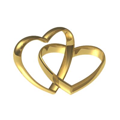 Corazones Dorados Boda PNG transparente - StickPNG