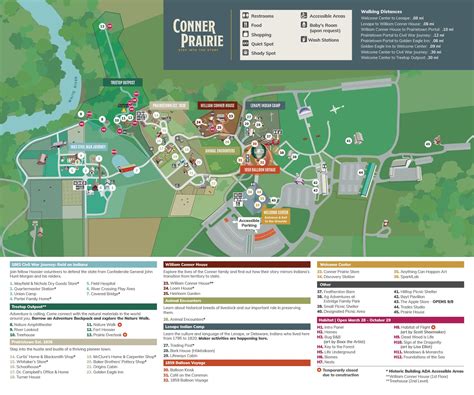 Map of Conner Prairie's Grounds for Guests