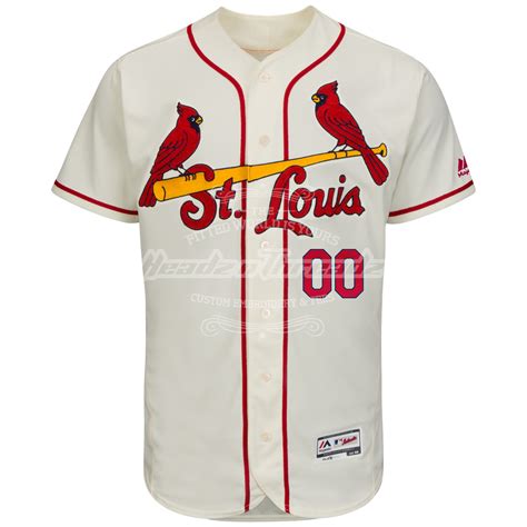 St. Louis Cardinals Majestic Flex Base Authentic Collection Custom Jersey - Cream. Headz n ...