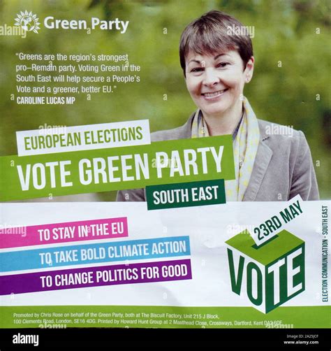 Caroline Lucas, Leader of the Green Party in the British Parliament ...