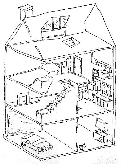 Cross Sectional View of a House